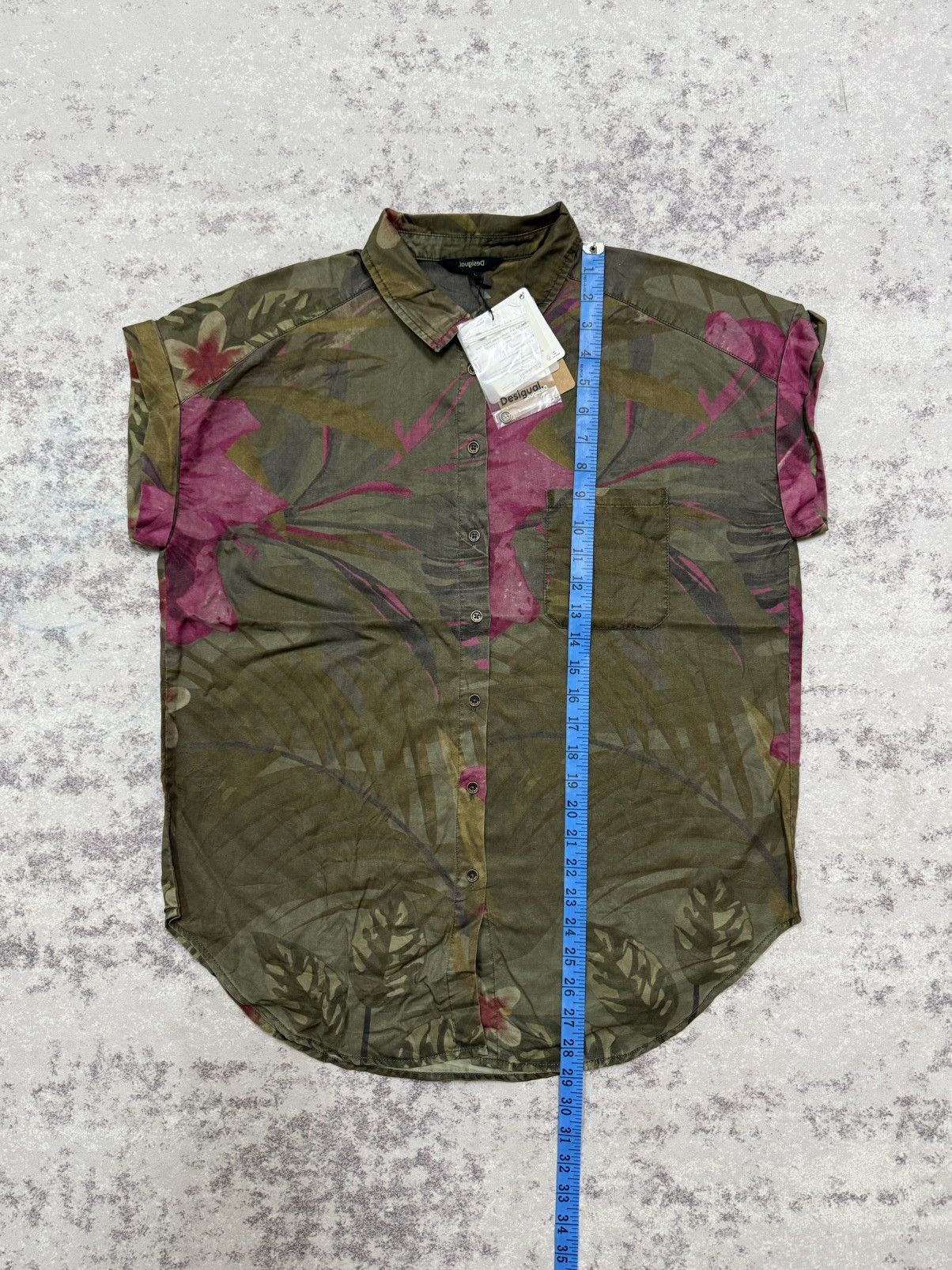 Desigual Desiqual Tencel Tropical Shirt “Rous” Size L / US 10 / IT 46 - 18 Thumbnail