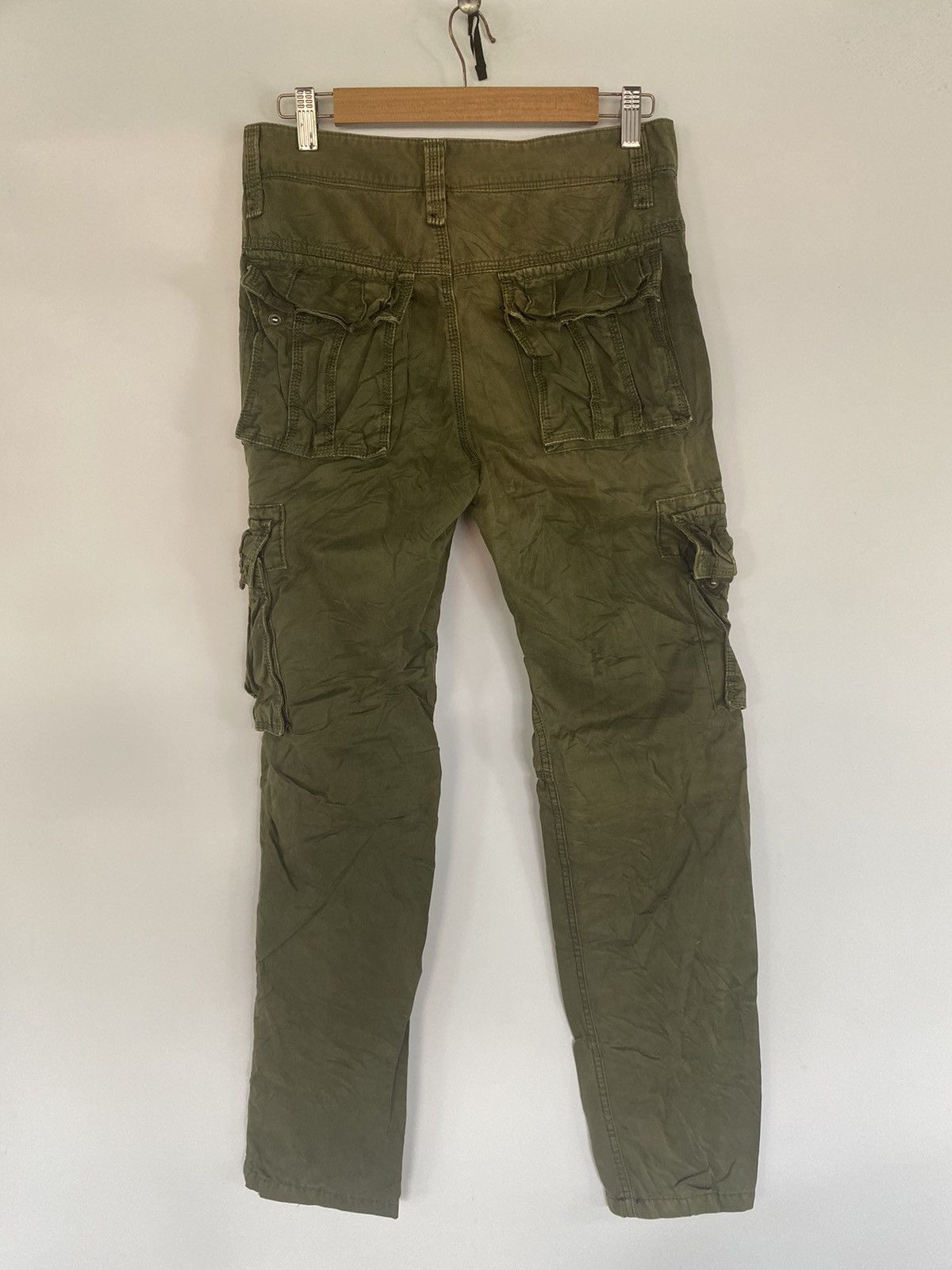 Japanese Brand FUHAO Cargo Multiple Pocket Green Army Pants Size US 30 / EU 46 - 2 Thumbnail
