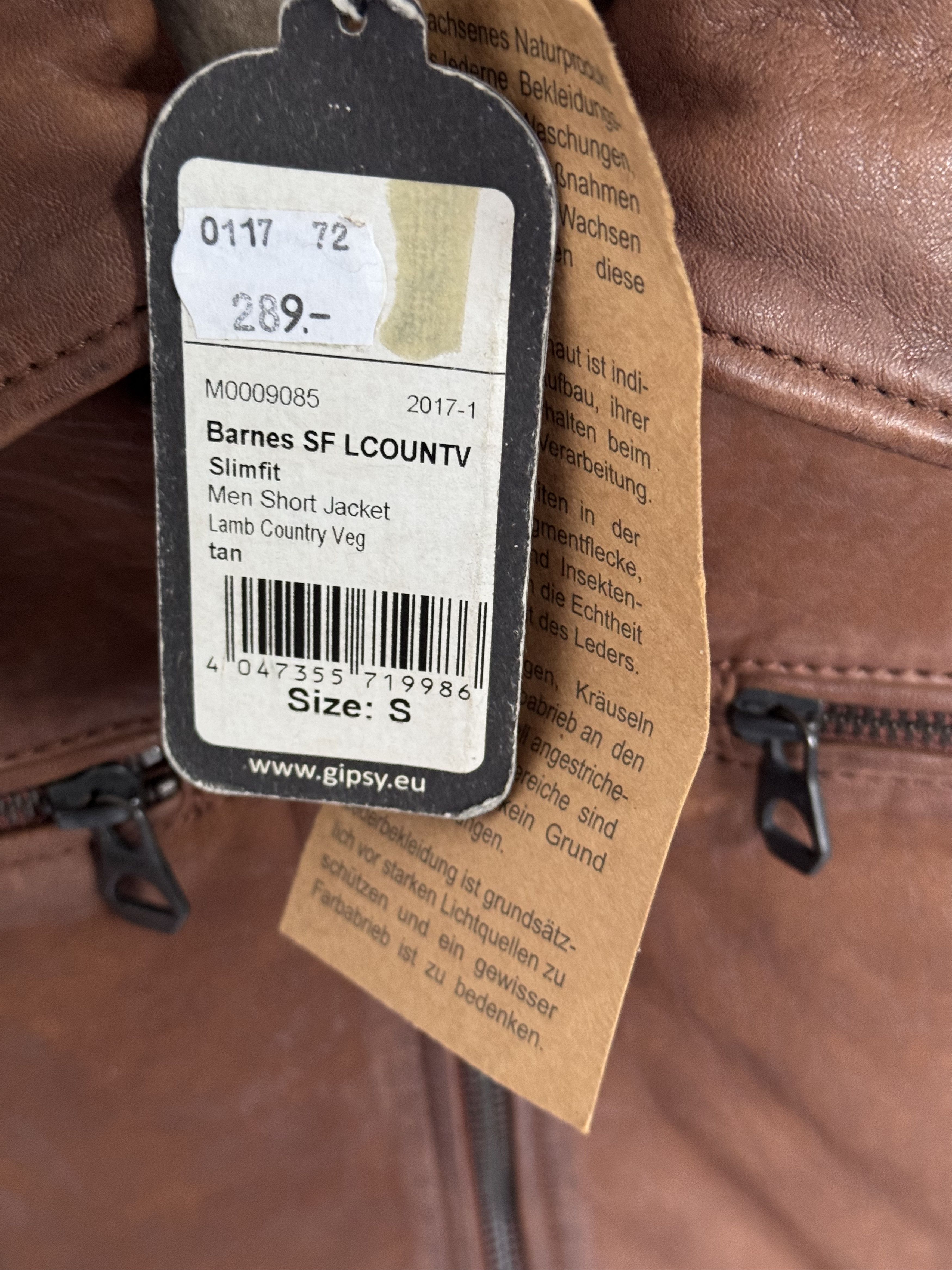 Gypsy × Vintage NEW Gipsy by Mauritius Brown Slim Fit Leather Jacket Size S Size US S / EU 44-46 / 1 - 7 Thumbnail
