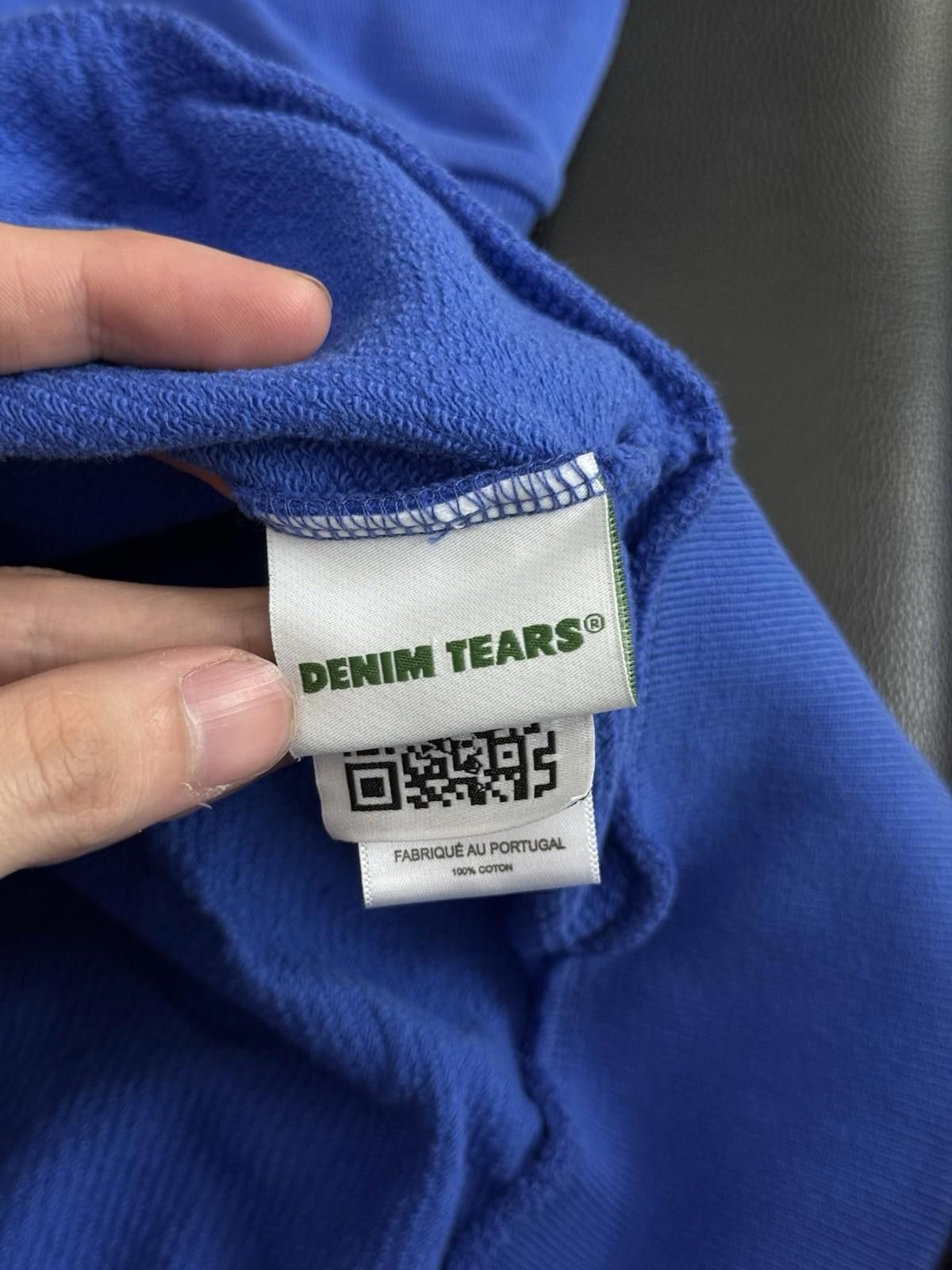 DENIM TEARS Size L - Denim Tears Cotton Wreath Blue Zip Up Hoodie Size US L / EU 52-54 / 3 - 8 Thumbnail