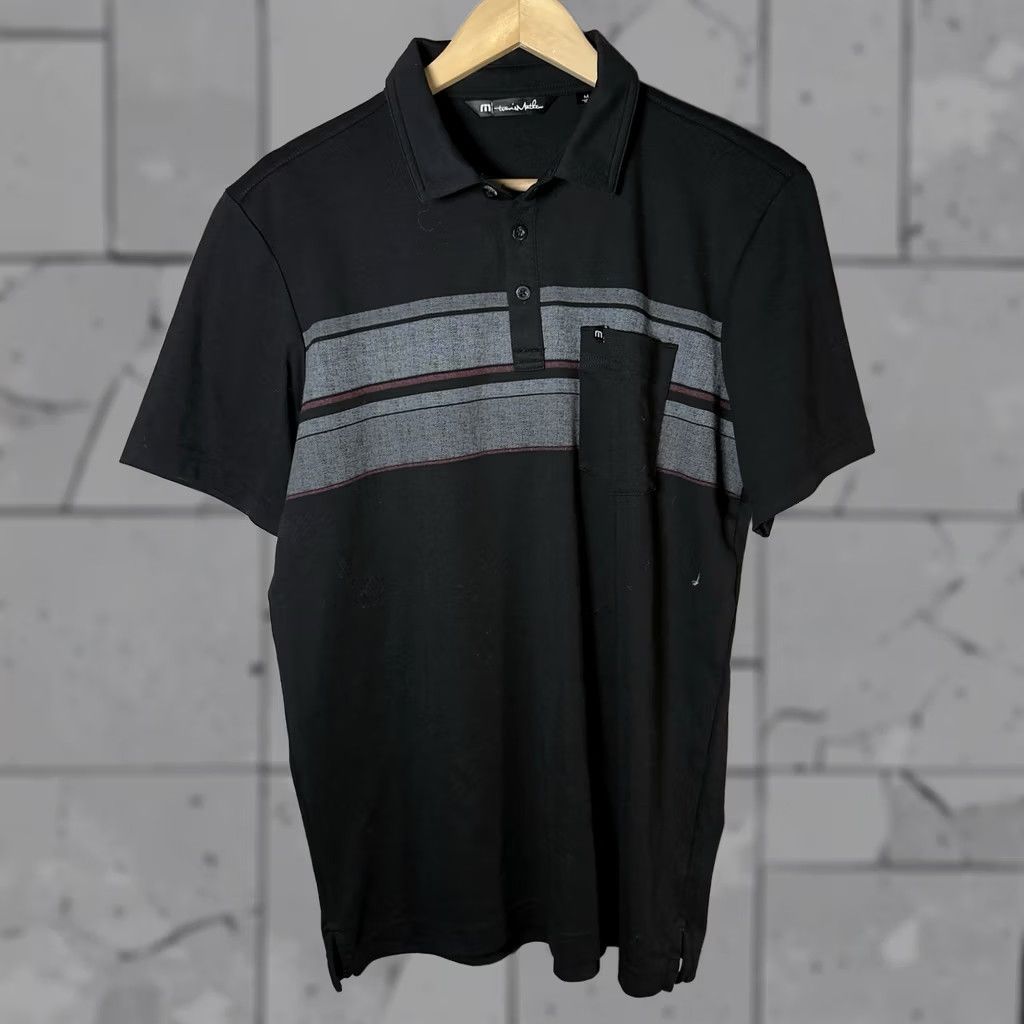 TravisMathew Travis Mathew Black Athletic Polo Shirt Mens Size M Size US M / EU 48-50 / 2 - 1 Thumbnail