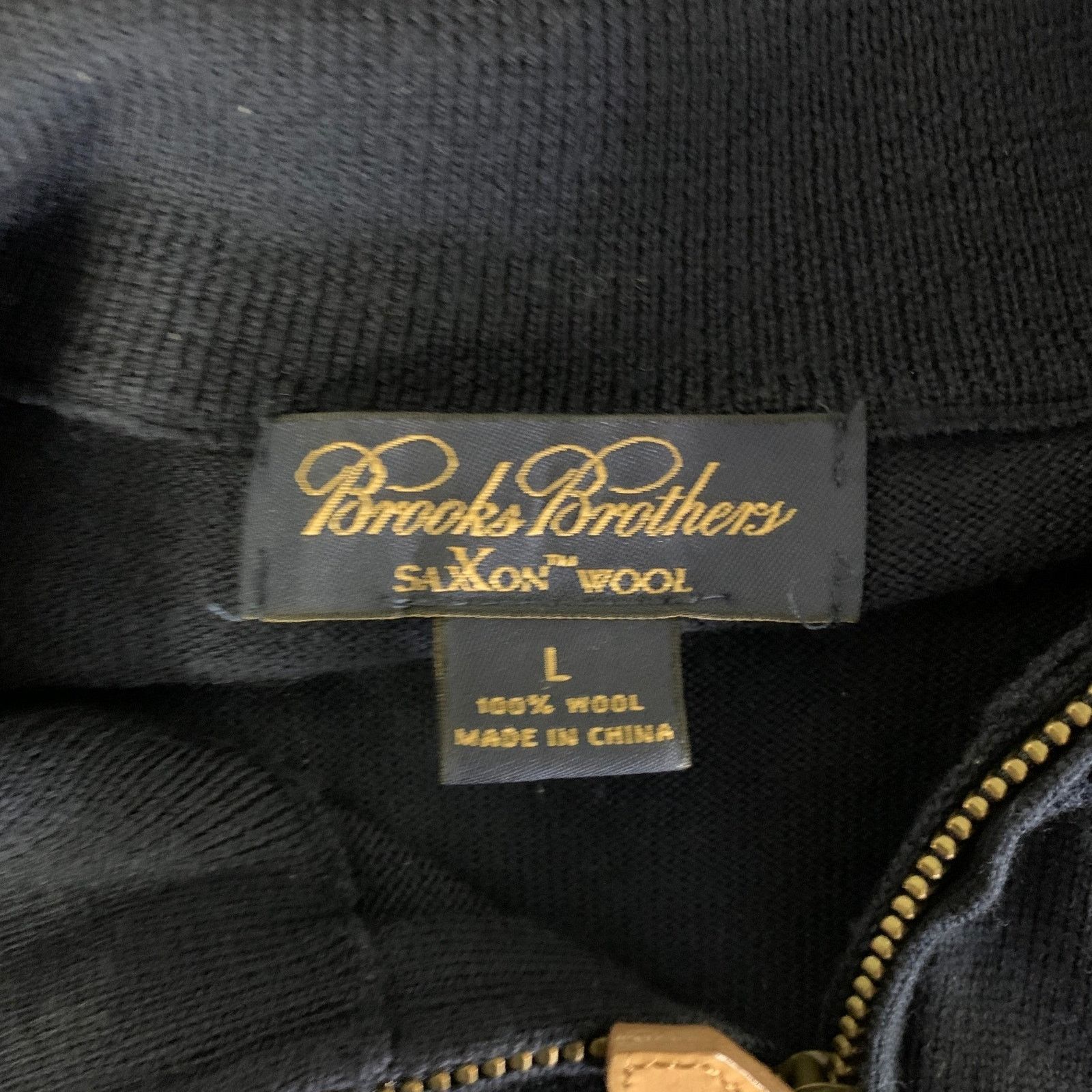 Brooks Brothers BROOKS BROTHERS Size L Navy Knitted Wool Quarter Zip Sweater Size US L / EU 52-54 / 3 - 5 Thumbnail