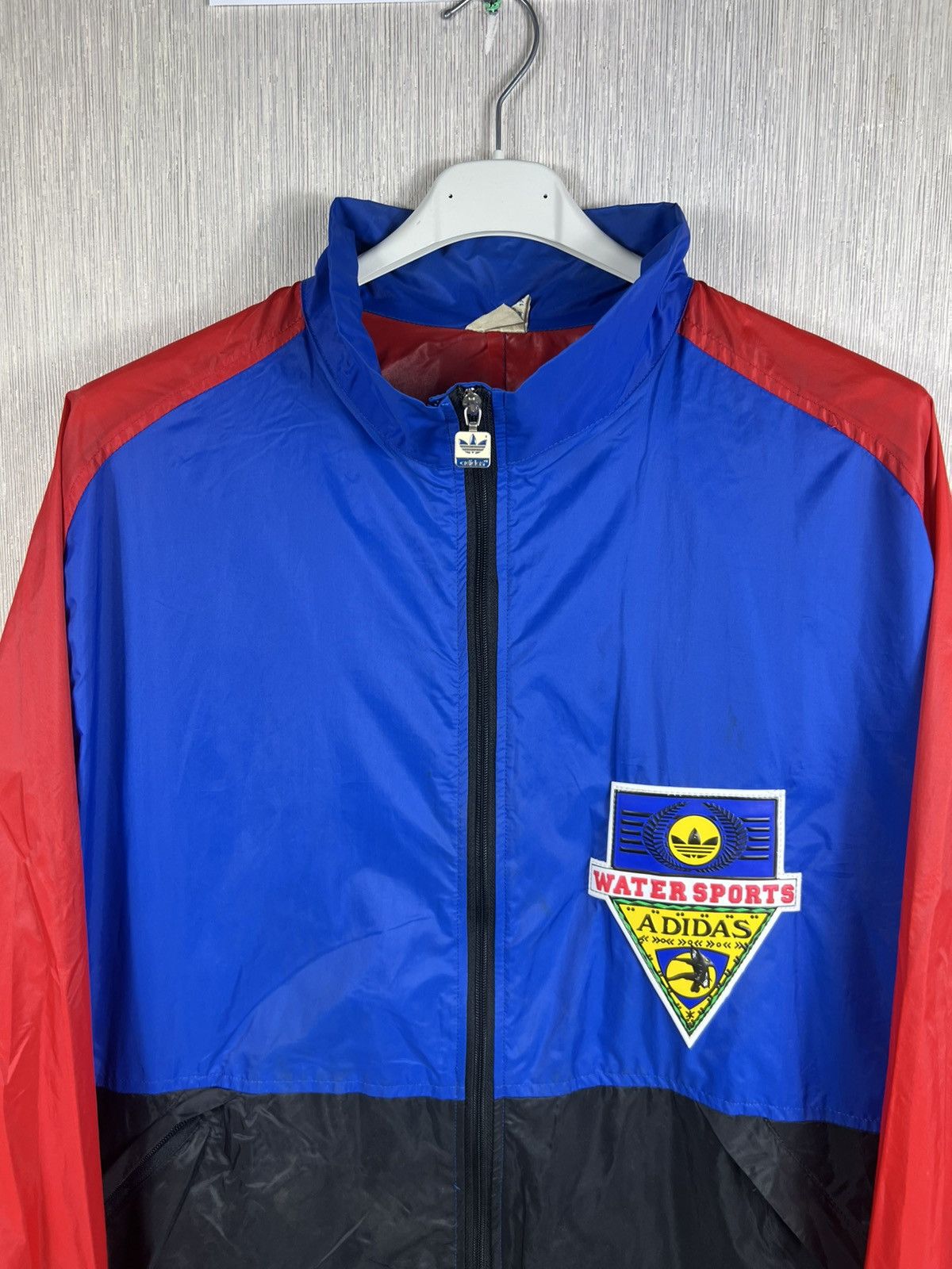 Adidas Vintage 80s Adidas nylon windbreaker jacket water sports Size US M / EU 48-50 / 2 - 5 Thumbnail