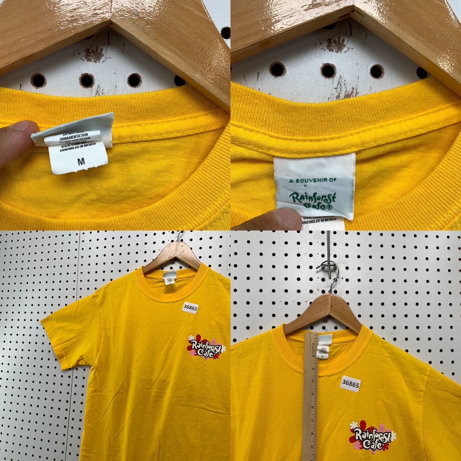 Vintage VINTAGE Rainforest Cafe Shirt Mens M Yellow Gecko Frog Floral 90s Graphic Size US M / EU 48-50 / 2 - 8 Thumbnail
