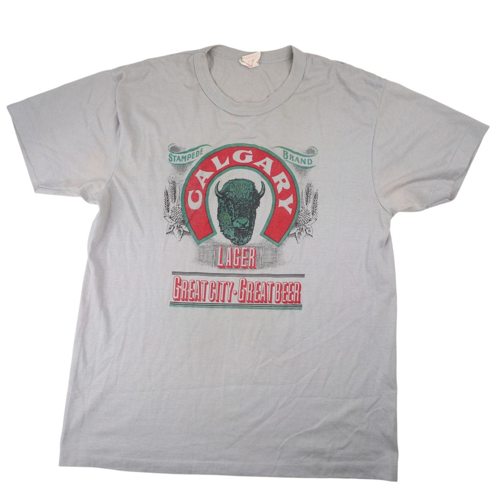 Vintage Vintage 90s Calgary Lager Beer Graphic T Shirt Size US XL / EU 56 / 4 - 1 Thumbnail