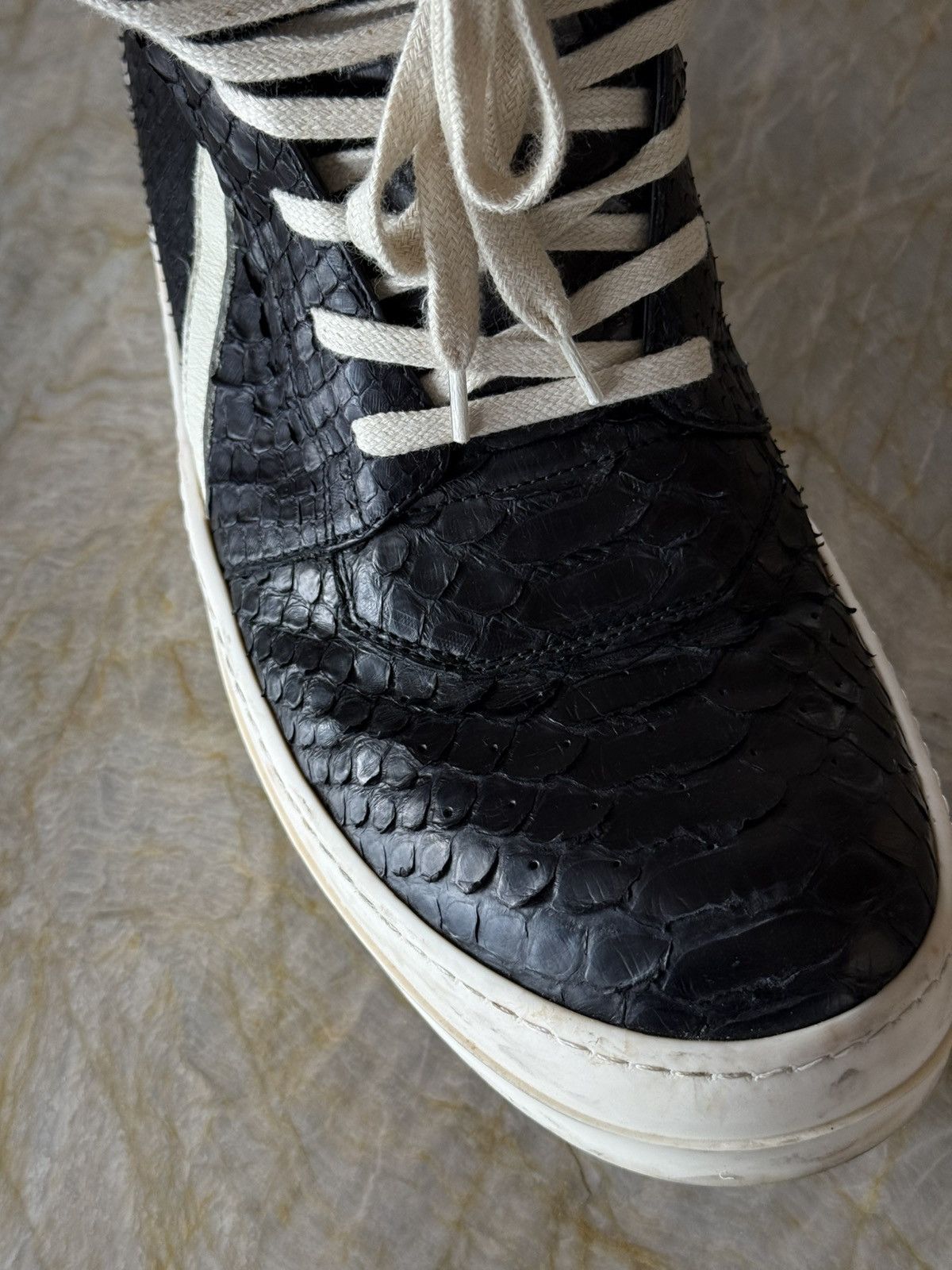 Rick Owens Natural Python Rick Owens Geobasket Size US 11 / EU 44 - 11 Thumbnail