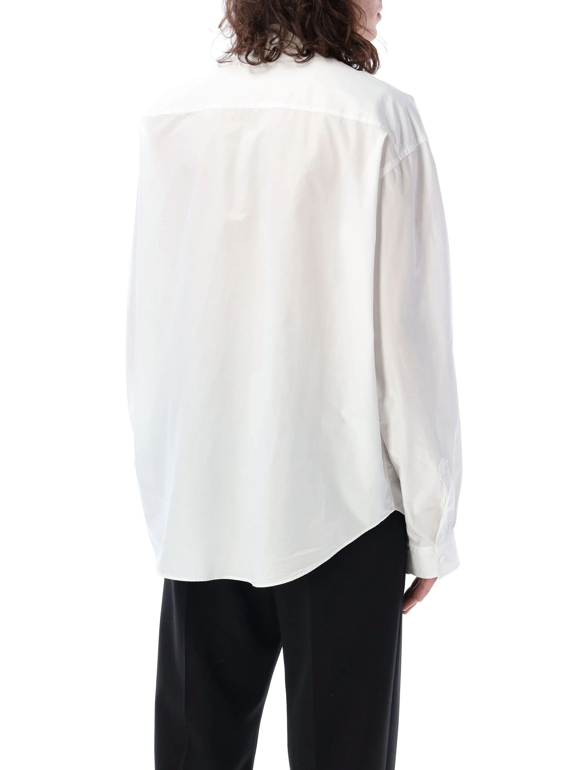 Balenciaga o1bcso1str0625 Large Fit Shirt in White Size US L / EU 52-54 / 3 - 2 Thumbnail