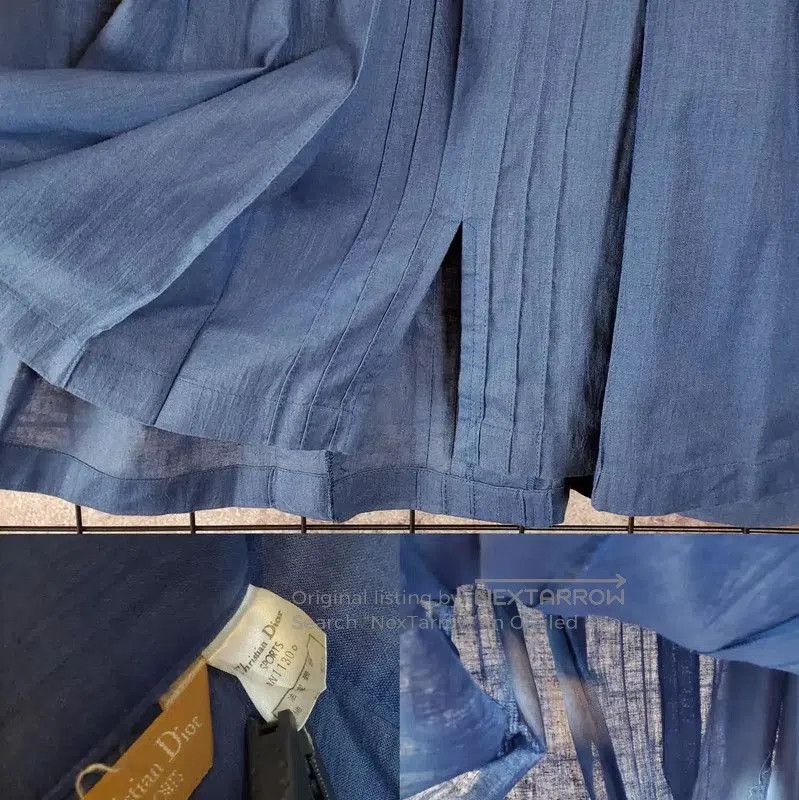 Dior Dior Pleated Summer Skirt in Blue . Size 26" / US 2 / IT 38 - 6 Thumbnail