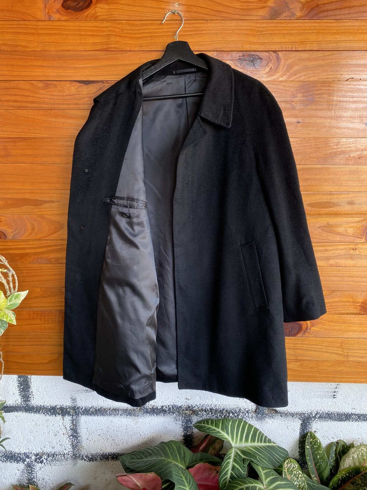 Vintage Vintage Black Cashmere Overcoat – 100% Cashmere Wool Size US M / EU 48-50 / 2 - 13 Thumbnail