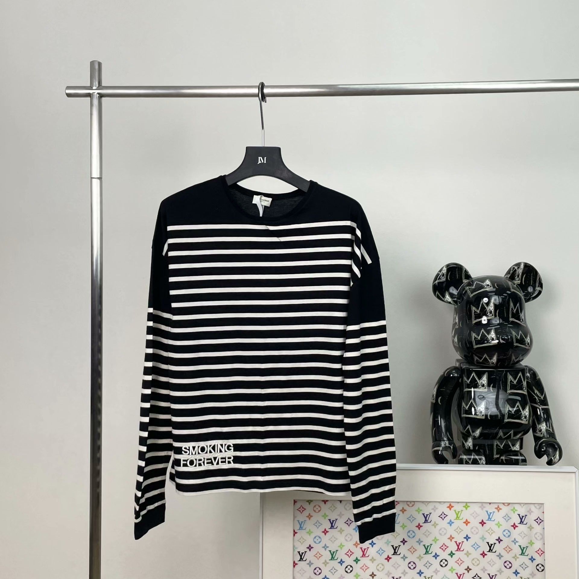 Saint Laurent Paris Saint Laurent Paris Wool Striped Sweater M Women Size M / US 6-8 / IT 42-44 - 1 Thumbnail