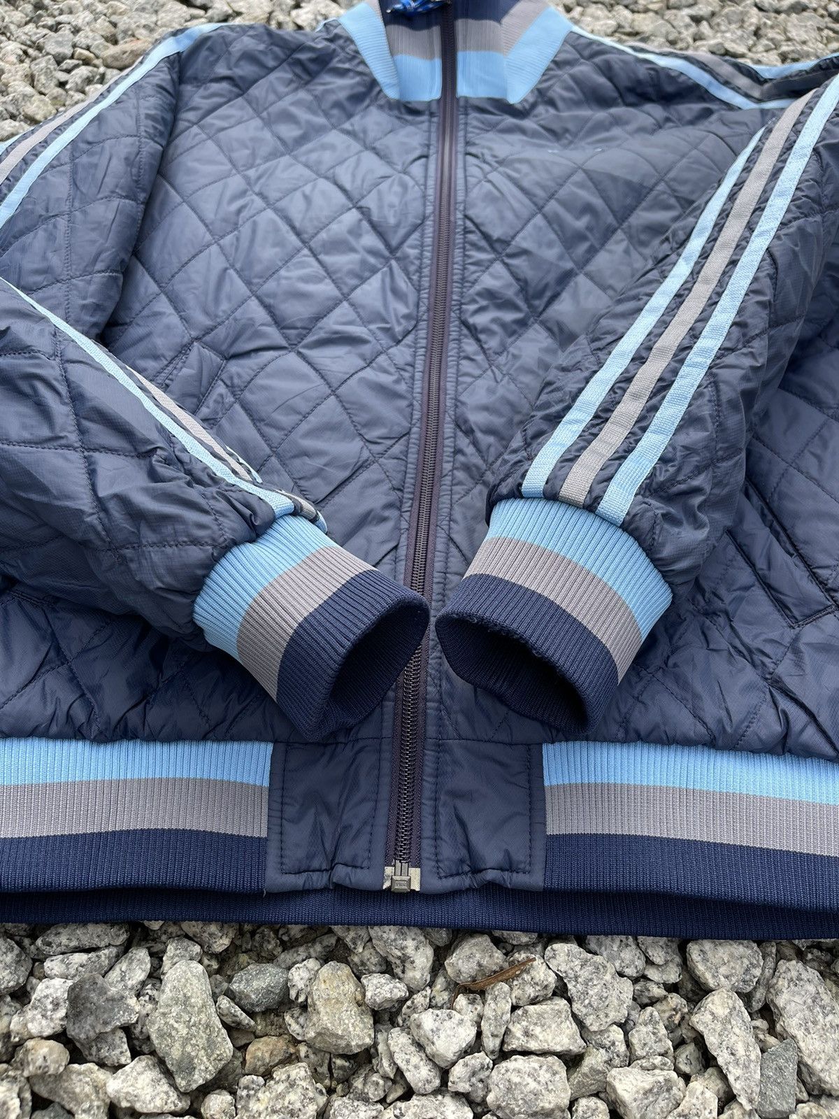 Adidas × Vintage 🔥Vintage Adidas Men's Quilted Jacket Size US L / EU 52-54 / 3 - 8 Thumbnail