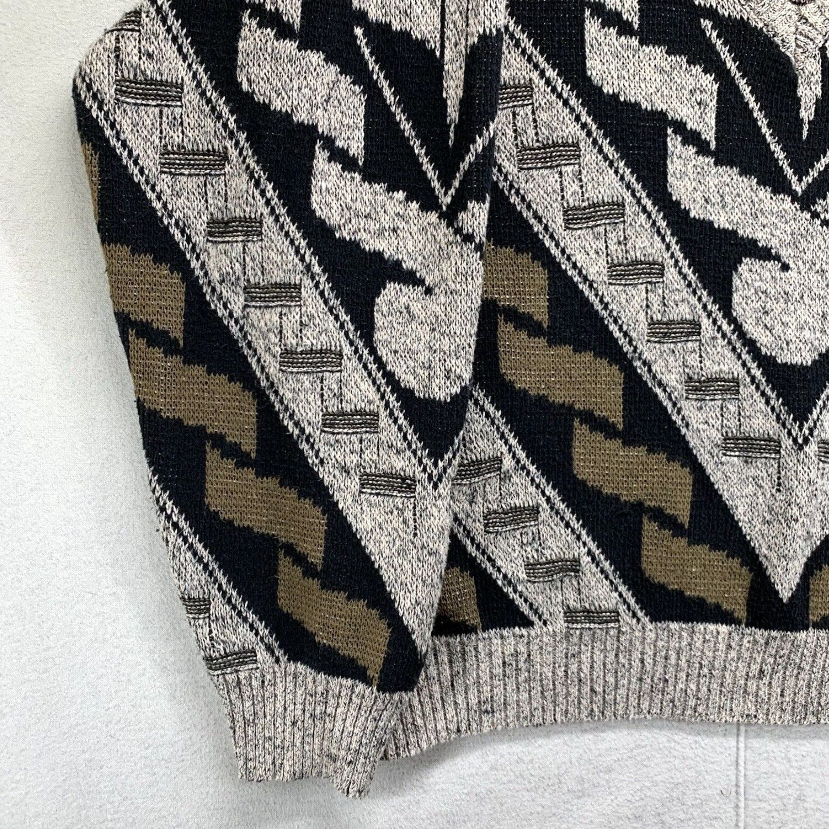 Vintage Vintage Justin Blake Sweater Men Large Pullover 90s Grunge Geometric Chunky Knit Fall Winter Size US L / EU 52-54 / 3 - 4 Thumbnail