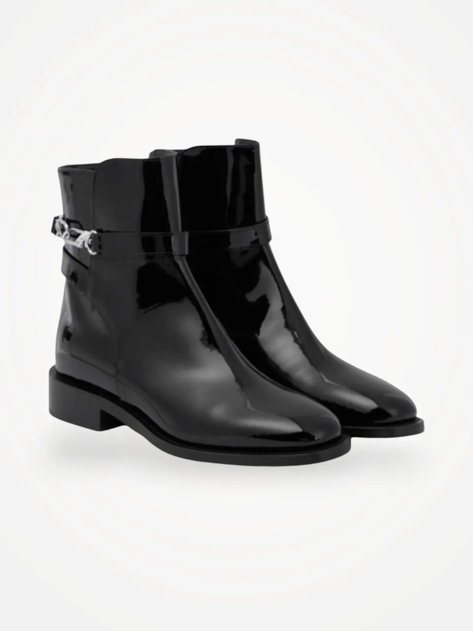 Toteme Toteme Flat Boot Patent Leather Riding Boots Boots Size US 6 / IT 36 - 1 Thumbnail
