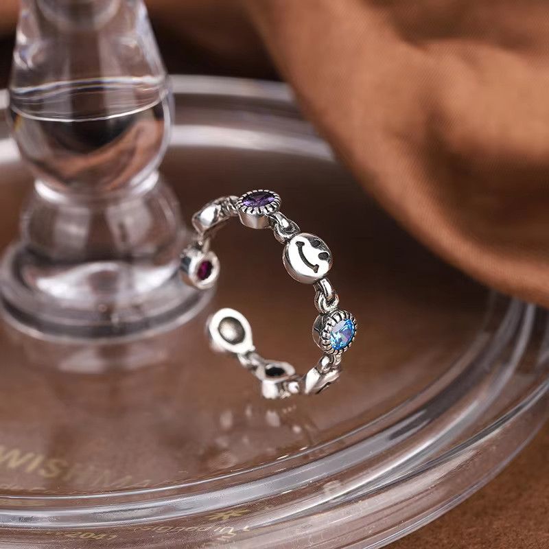 Jewelry Smiling Face Ring Size ONE SIZE - 2 Thumbnail