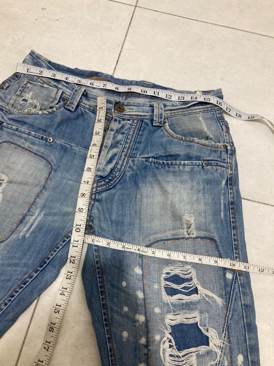Hysteric Glamour Multi pocket Vintage Distressed Jeans Size US 31 - 12 Thumbnail