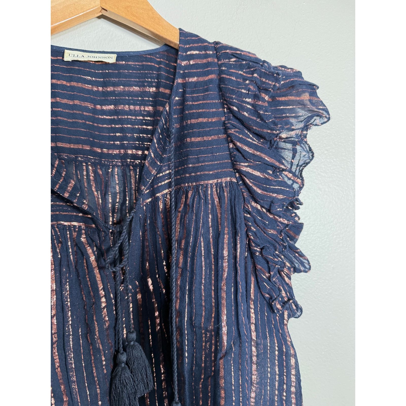Ulla Johnson Ulla Johnson Cora Metallic Striped Top $210 size 4 Size S / US 4 / IT 40 - 11 Thumbnail
