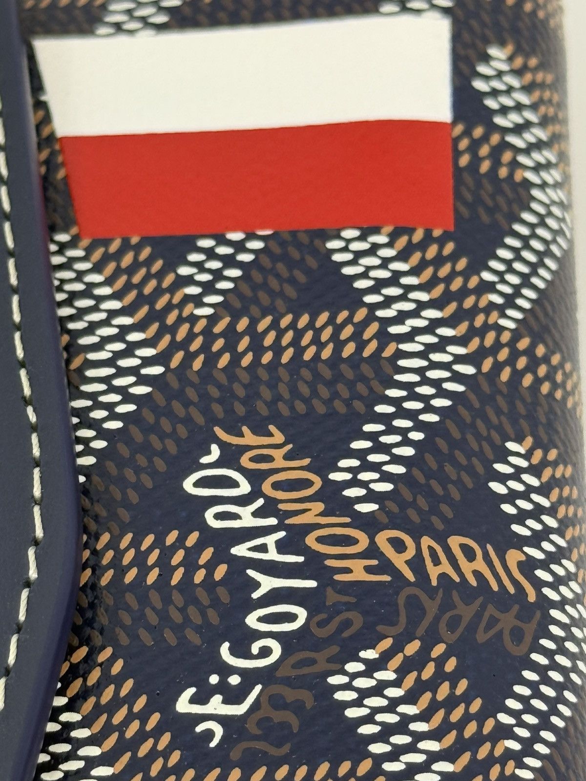 Goyard Saint Gabriel Painted Wallet Navy Blue