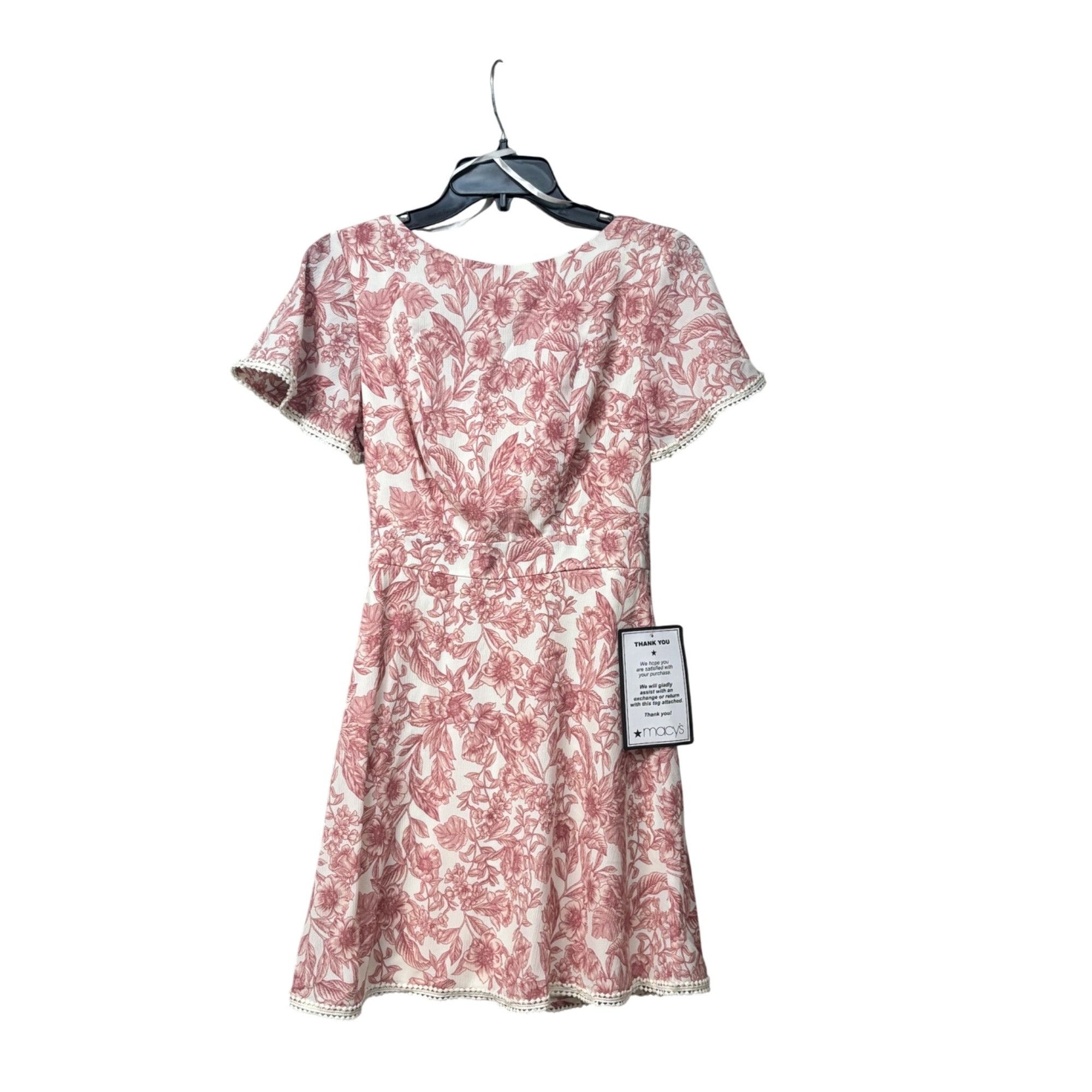 Other B Darlin Juniors' Floral Flutter Sleeve A-Line Dress, Cream/ Size ONE SIZE - 9 Thumbnail