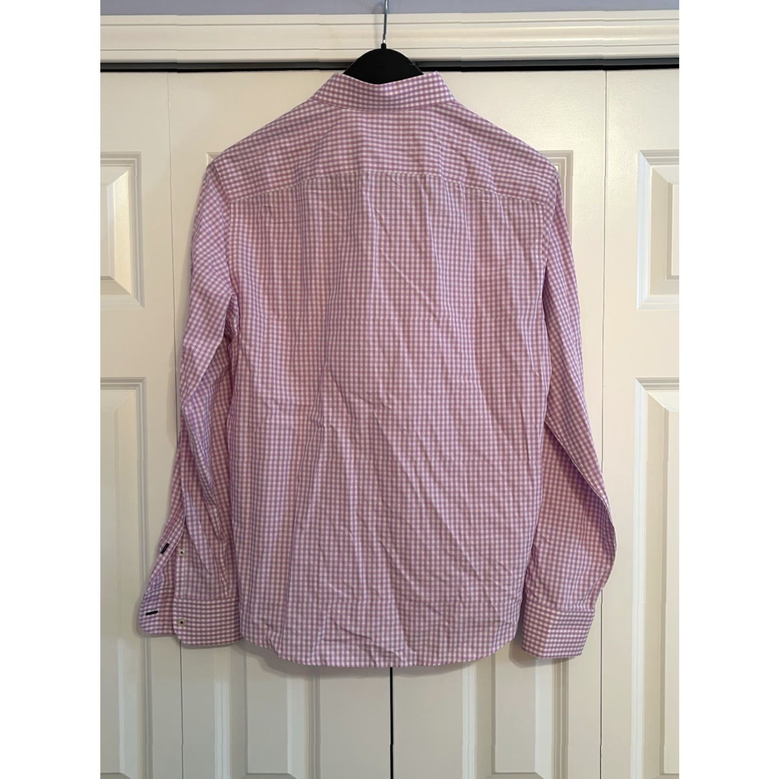 UNTUCKit UNTUCKit Shirt Mens Pink Plaid Slim Fit Button-Down Long Sleeve Large Regular Pink Plaid Modern Classic Size US L / EU 52-54 / 3 - 2 Thumbnail