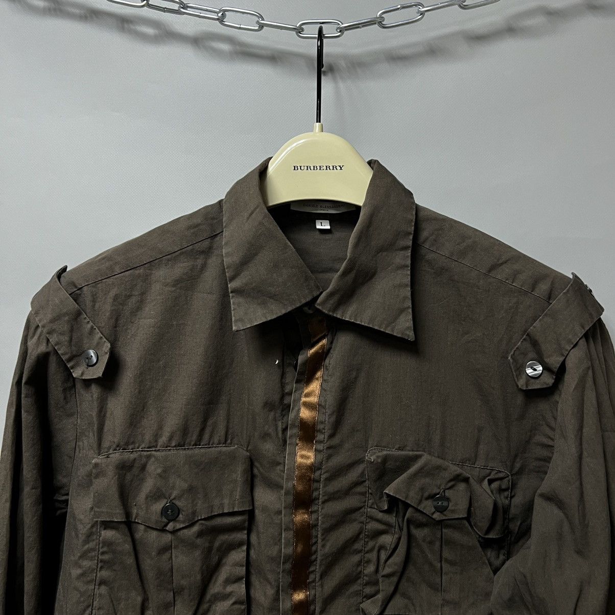 Daniele Alessandrini Daniele Alessandrini Shirt Brown y2k Size US L / EU 52-54 / 3 - 3 Thumbnail
