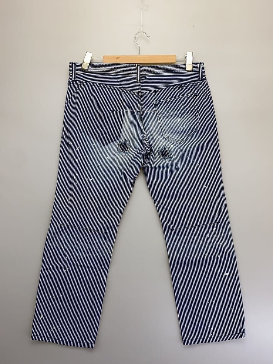 Number (N)ine Distressed Repair Striped Denim Jeans Size US 35 - 2 Thumbnail