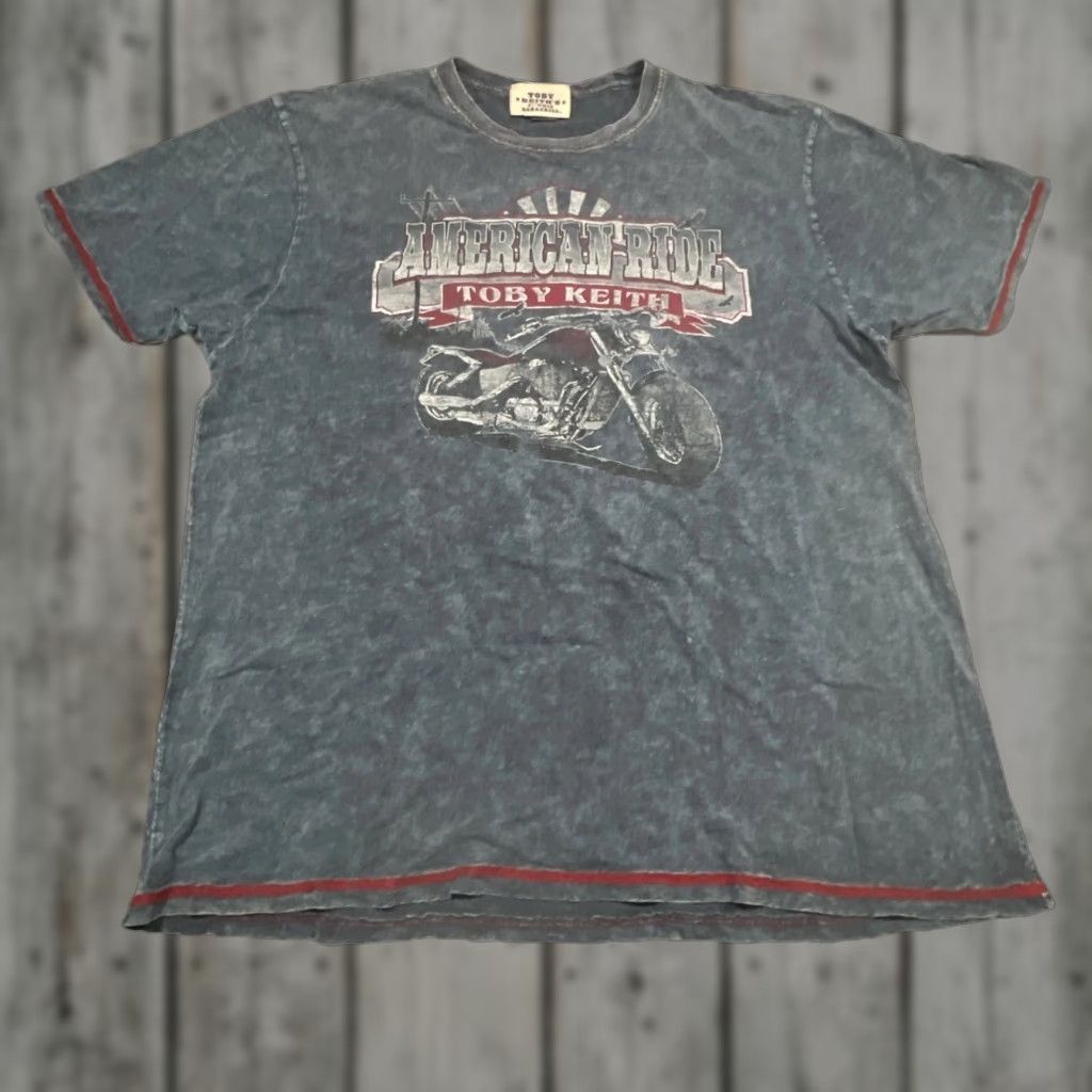 Vintage Toby Keith American Ride Motorcycle T-Shirt XL Blue Graphic Music Love Mens Size US XL / EU 56 / 4 - 1 Thumbnail