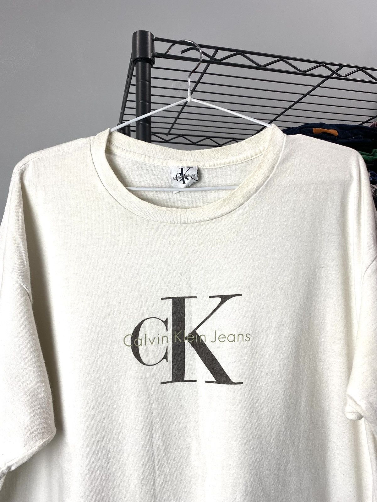 Calvin Klein Collection Vintage Spring 1990 Ecru Silk Double