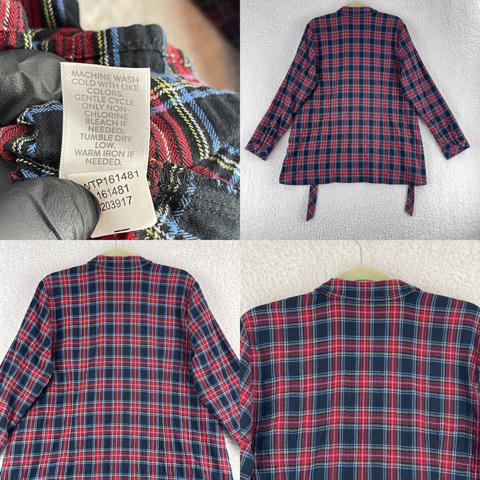 J. Jill J. Jill Red Plaid Button-Up Shirt Womens Large Long Sleeve Collared Country Casual Wear Size L / US 10 / IT 46 - 9 Thumbnail