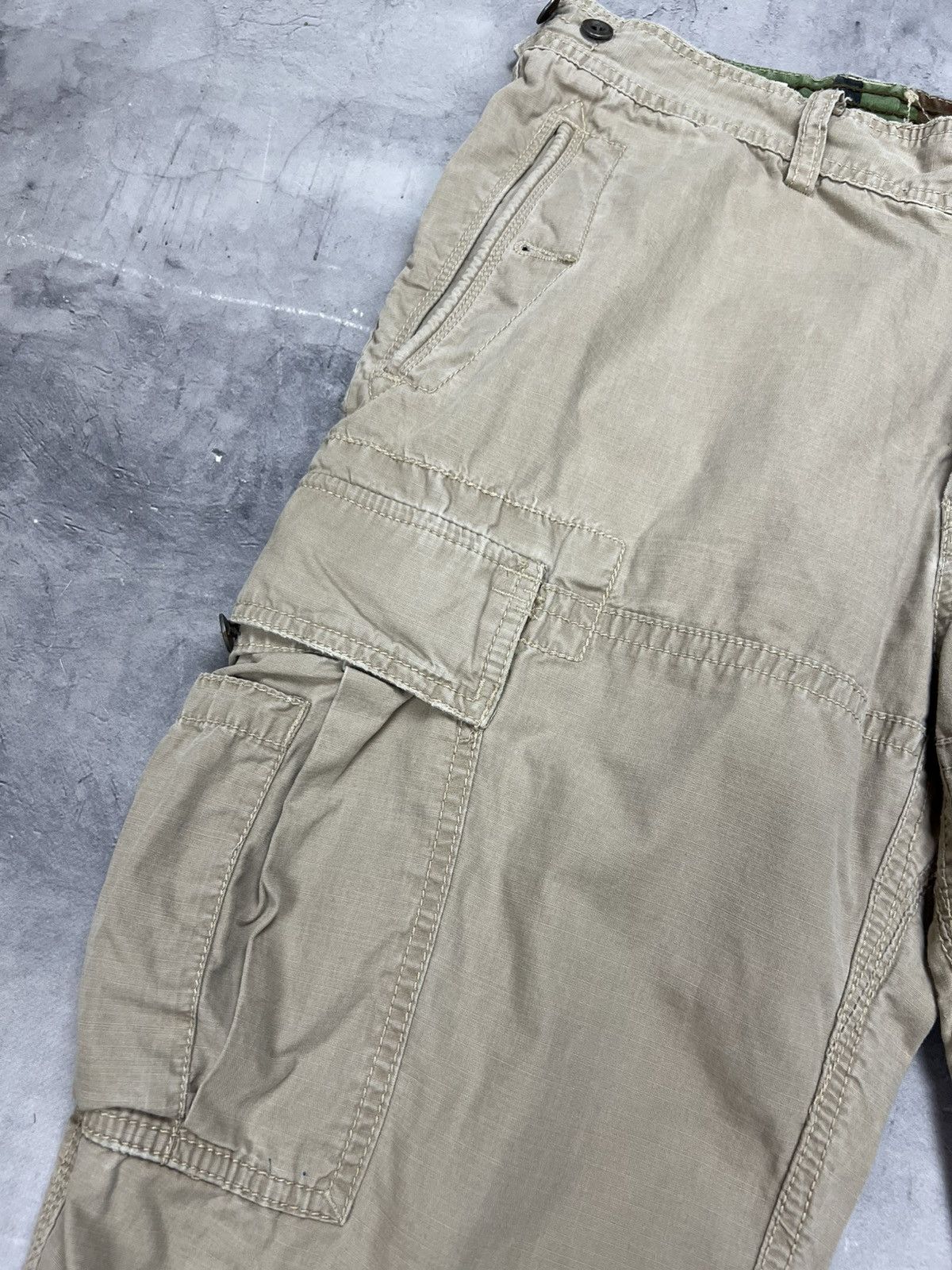 Polo Ralph Lauren × Vintage Polo Ralph Lauren Cargo Pants Mens 34x32 Beige RLPC Size US 34 / EU 50 - 7 Thumbnail