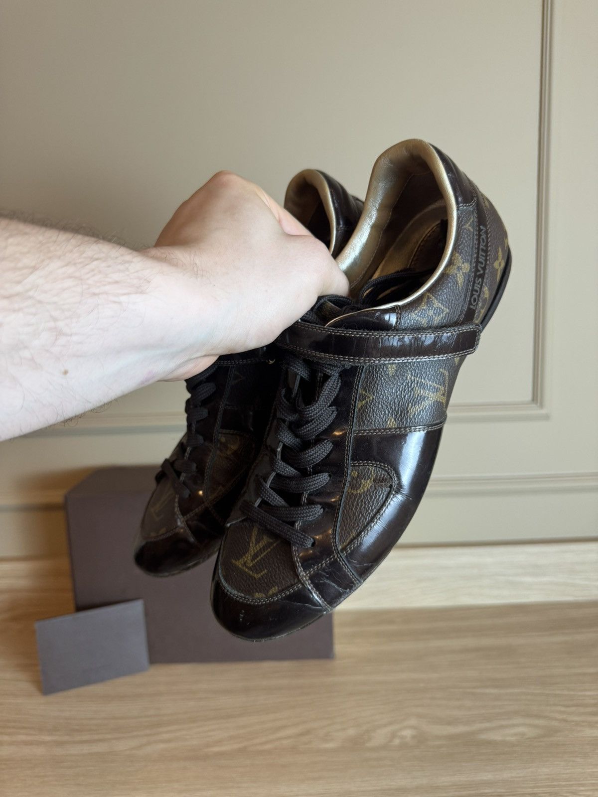 Louis Vuitton Louis Vuitton Sneakers Shoes Trainers Monogram Leather Brown Size US 7.5 / IT 37.5 - 1 Thumbnail