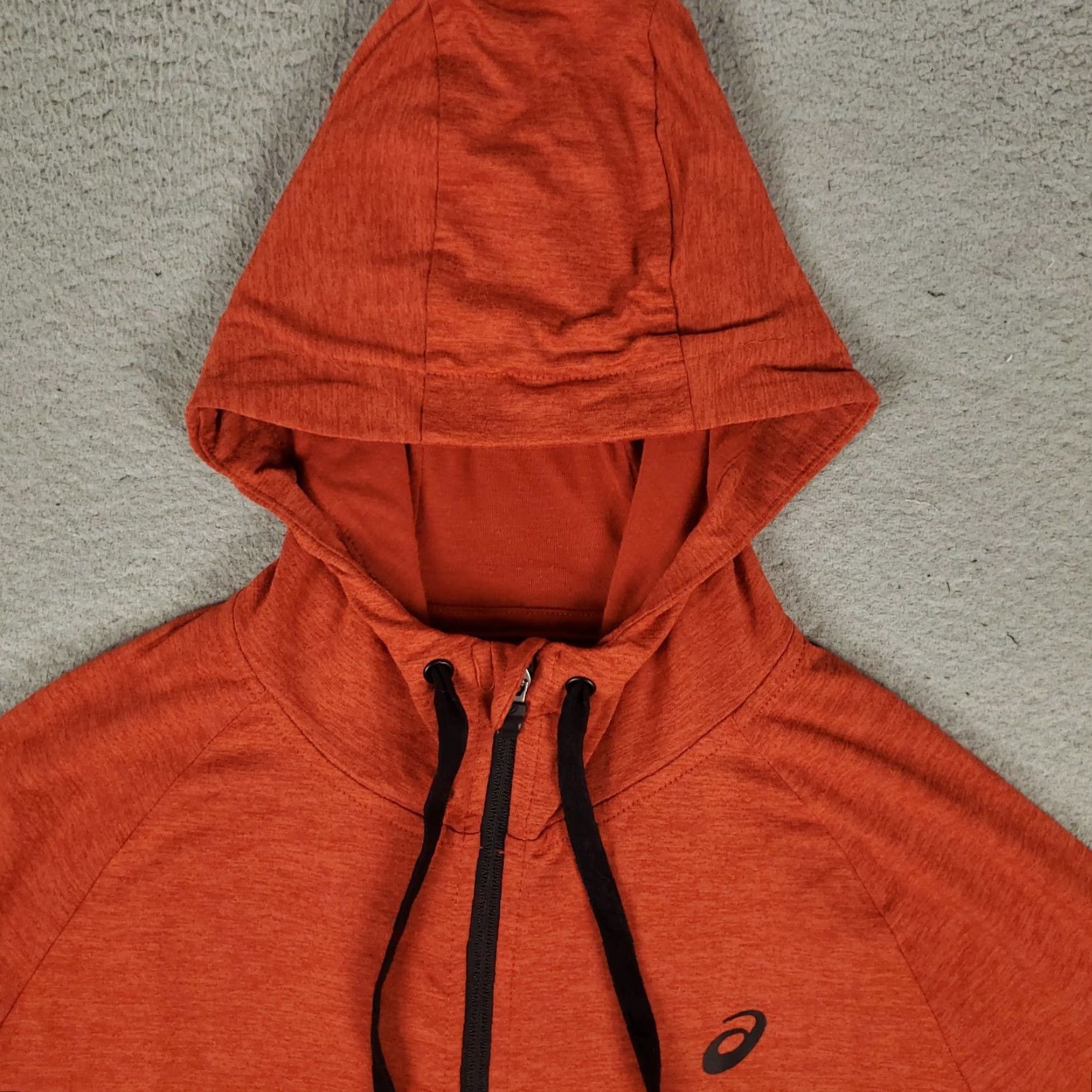 Adidas ASICS Hoodie Mens Size Small Orange Lightweight Full Zip Up Sweatshirt Size US S / EU 44-46 / 1 - 2 Thumbnail