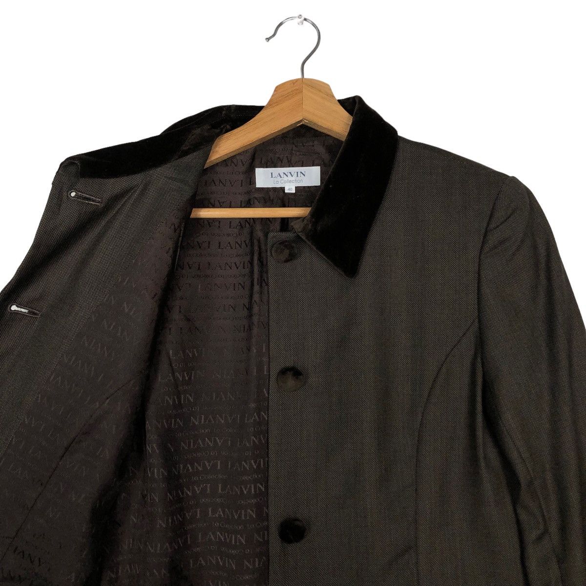Japanese Brand 👍Vintage Lanvin La Collection Velvet Jacket Size M / US 6-8 / IT 42-44 - 10 Thumbnail