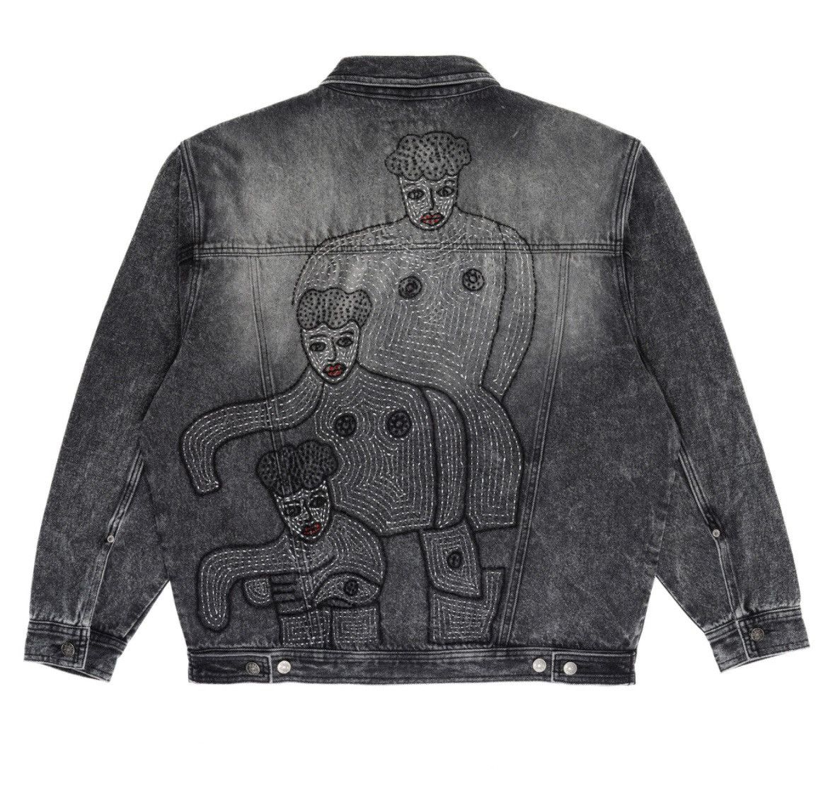 Glass Cypress Glass Cypress - Hand embroidered denim jacket Size US L / EU 52-54 / 3 - 1 Thumbnail