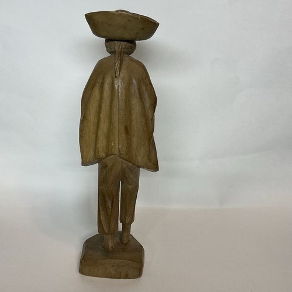 The Unbranded Brand VTG Hand Carved Wood Folk Art Man Colonial Figure 11.6" Size ONE SIZE - 16 Thumbnail