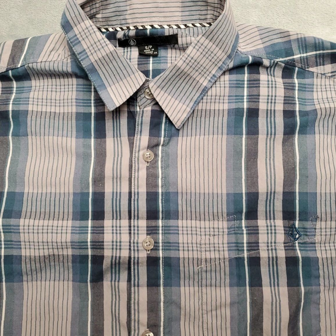 Volcom Volcom Mens Shirt Small Blue Plaid Flannel Long Sleeve Button-Up Casual Skate Size US S / EU 44-46 / 1 - 2 Thumbnail