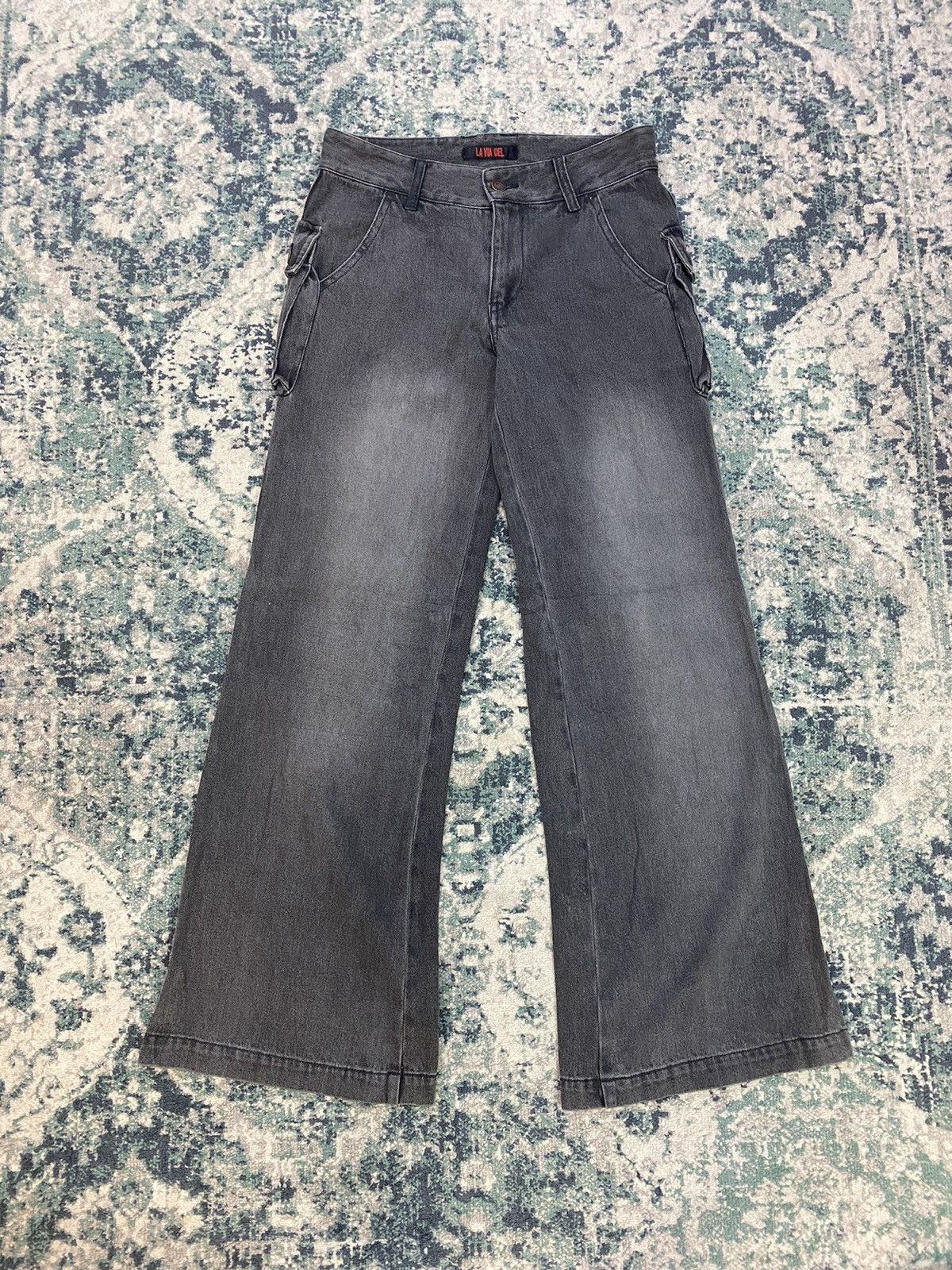 Japanese Brand Y2K Baggy Fashion Flare La Via Del Denim Pant Size US 28 / EU 44 - 2 Thumbnail