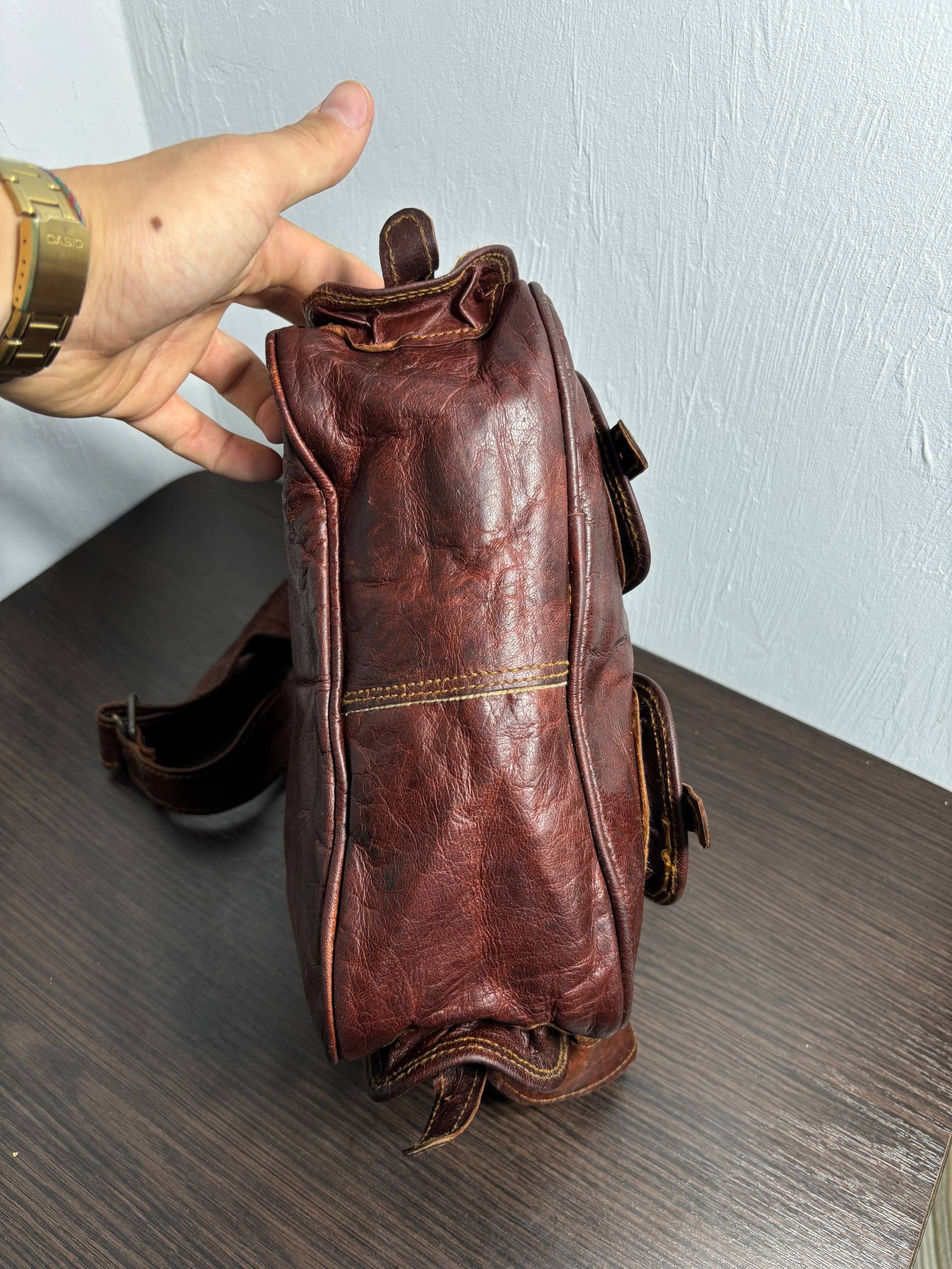 Diesel Diesel style Avant Garde Leather Distressed VTG Bag Size ONE SIZE - 10 Thumbnail
