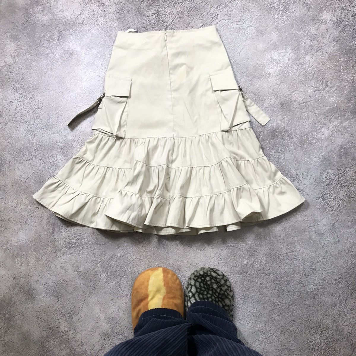 Vintage Vintage Y2K Ruched Midi Skirt Coquette Streetwear Tapered 25 Size 25" / US 0 / IT 36 - 6 Thumbnail