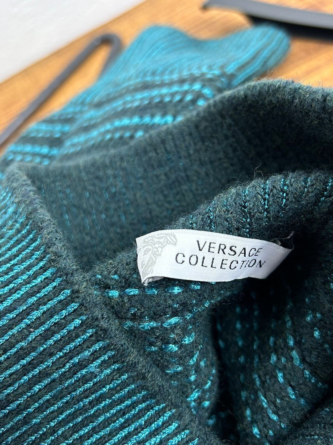 Versace Gianni Versace High Neck Striped Wool Knitwear Sweater 40 Size S / US 4 / IT 40 - 6 Thumbnail