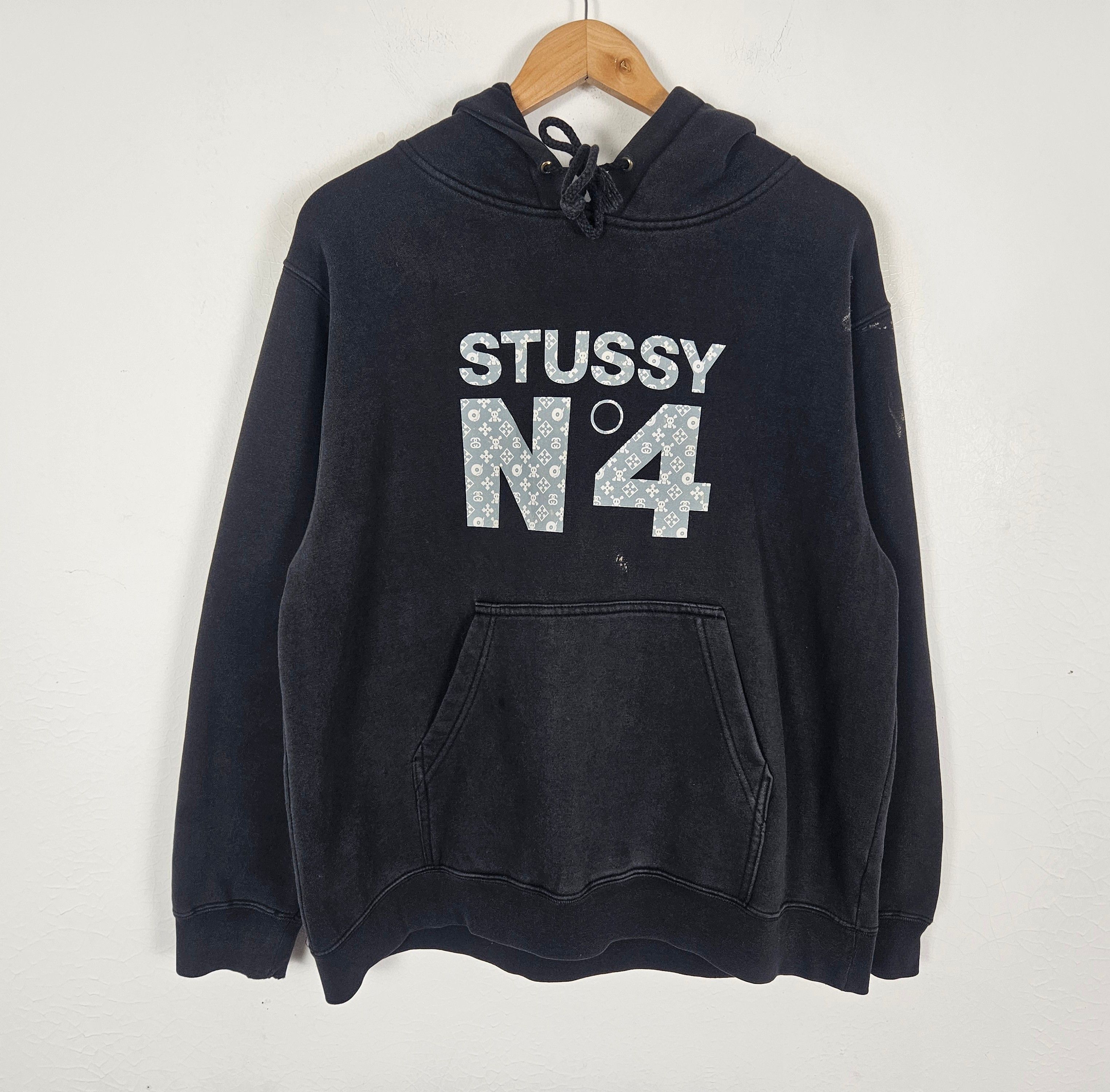 Stussy Vintage Stussy No 4 Hoodie Sweater Size US M / EU 48-50 / 2 - 2 Thumbnail