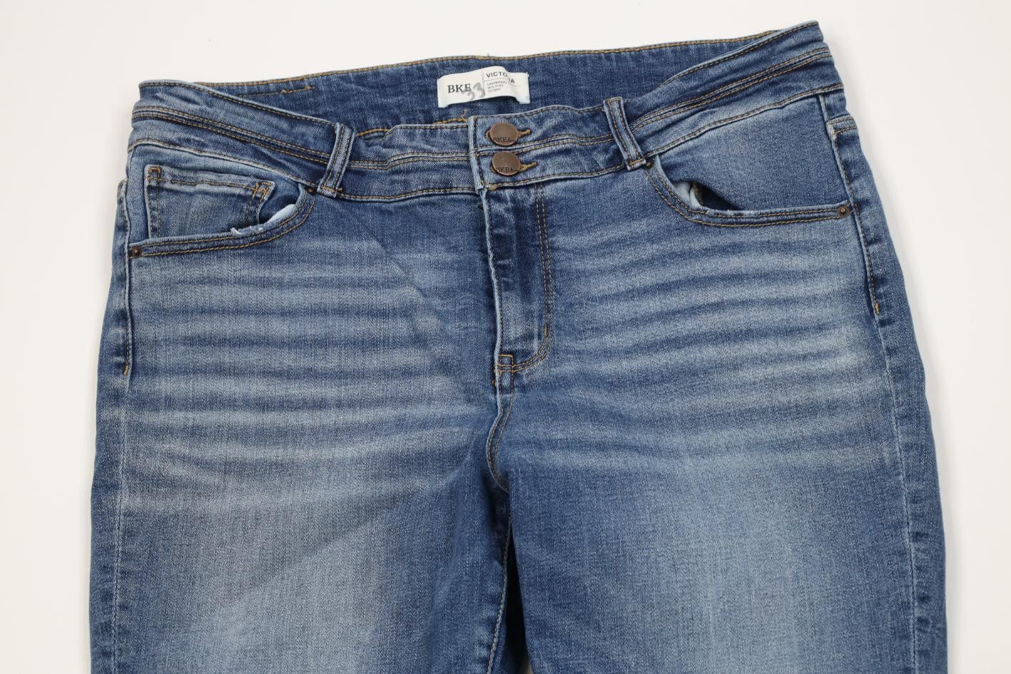 Vintage Buckle BKE Victoria Universal Fit Mid Rise Skinny Jeans Size 33" - 2 Thumbnail