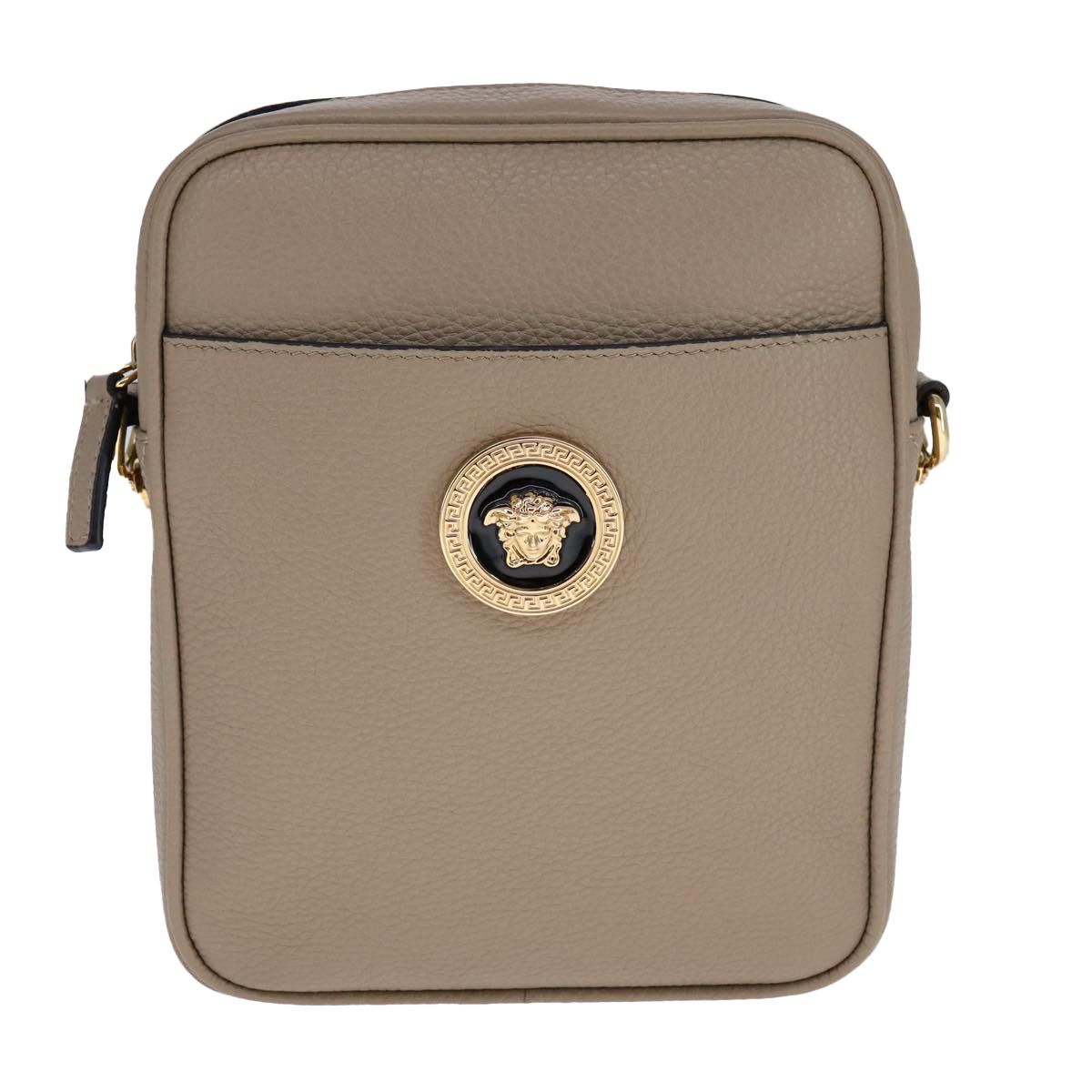 Versace Medusa Beige Leather Shoulder Bag (Pre-Owned) Size ONE SIZE - 1 Thumbnail