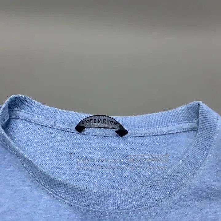 Balenciaga Balenciaga Blue Logo Print Short Sleeve T. Size US S / EU 44-46 / 1 - 5 Thumbnail