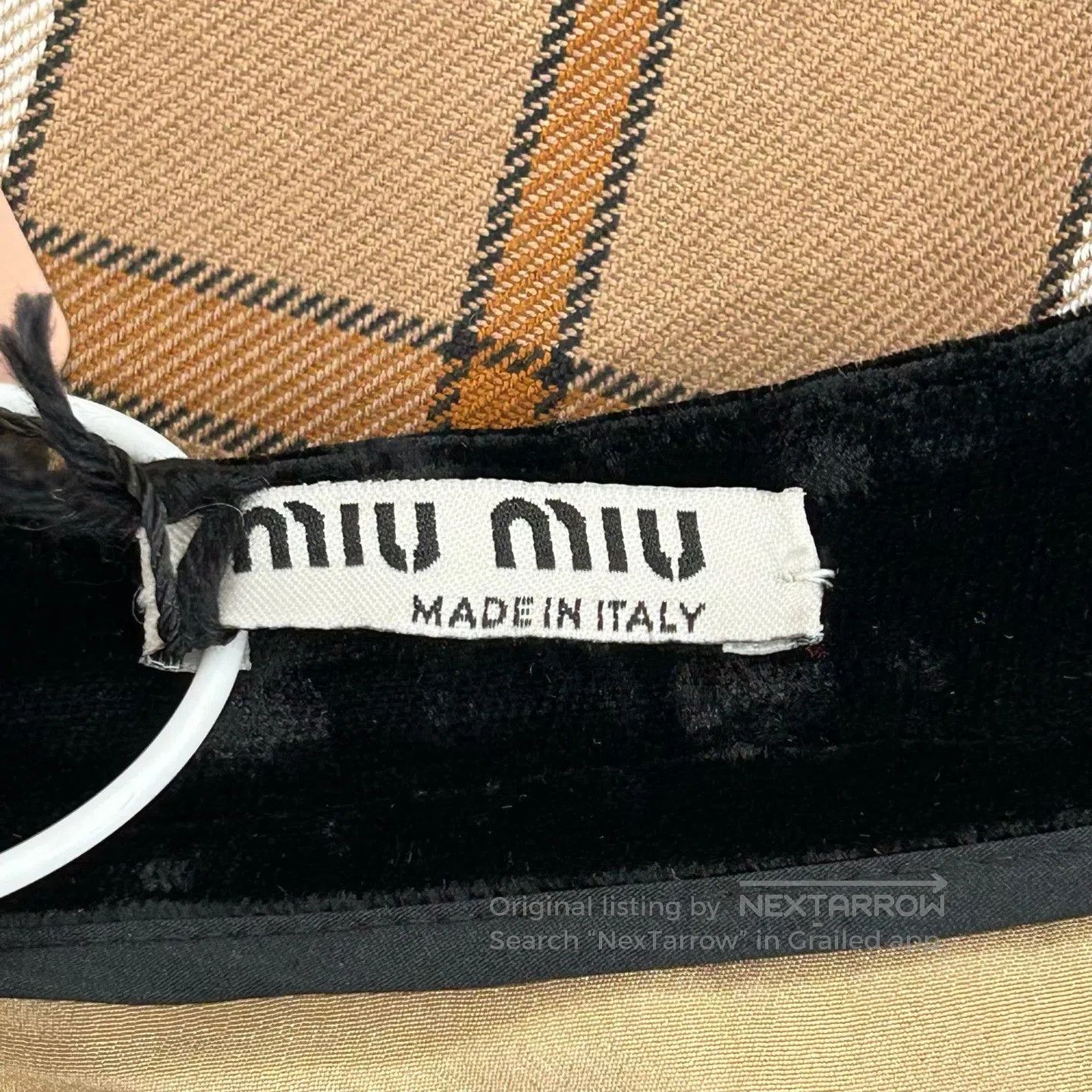 Miu Miu Miu Miu Checkered pattern interface bag with buttoned skir Size 37" - 3 Thumbnail