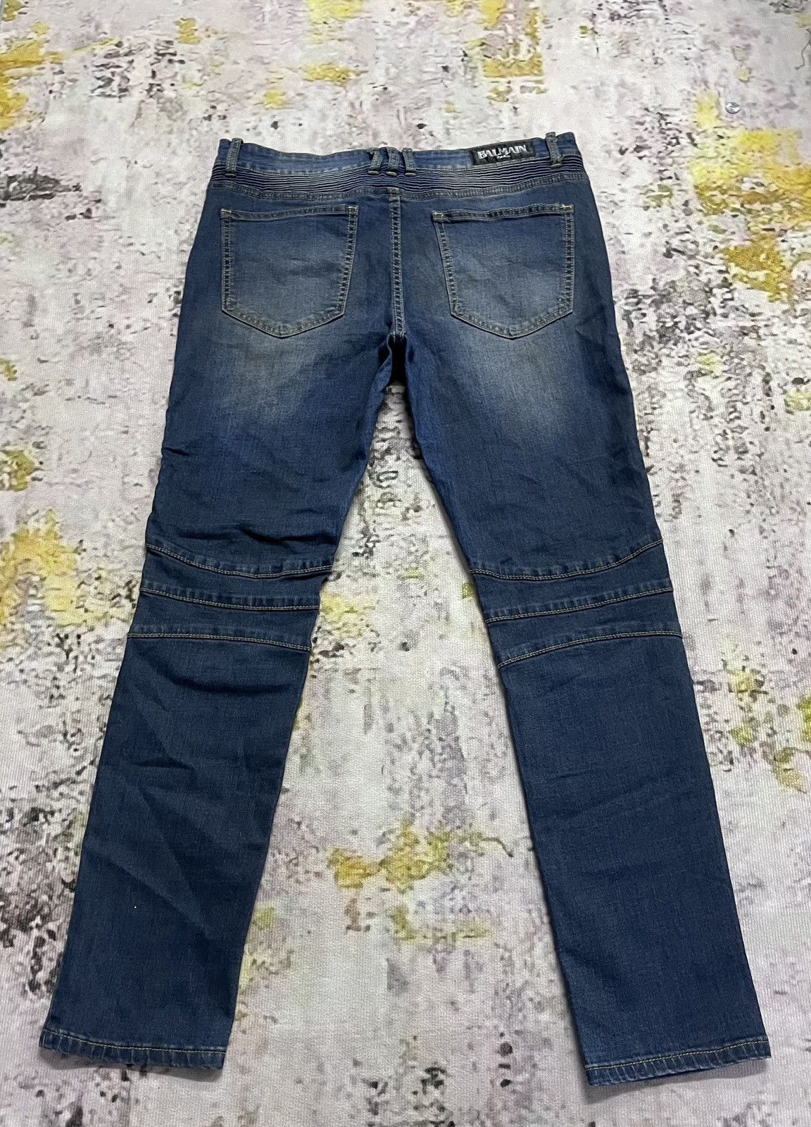 Balmain × Pierre Balmain Pierre Balmain Disstressed Denim Jeans Skinny Size US 34 / EU 50 - 2 Thumbnail