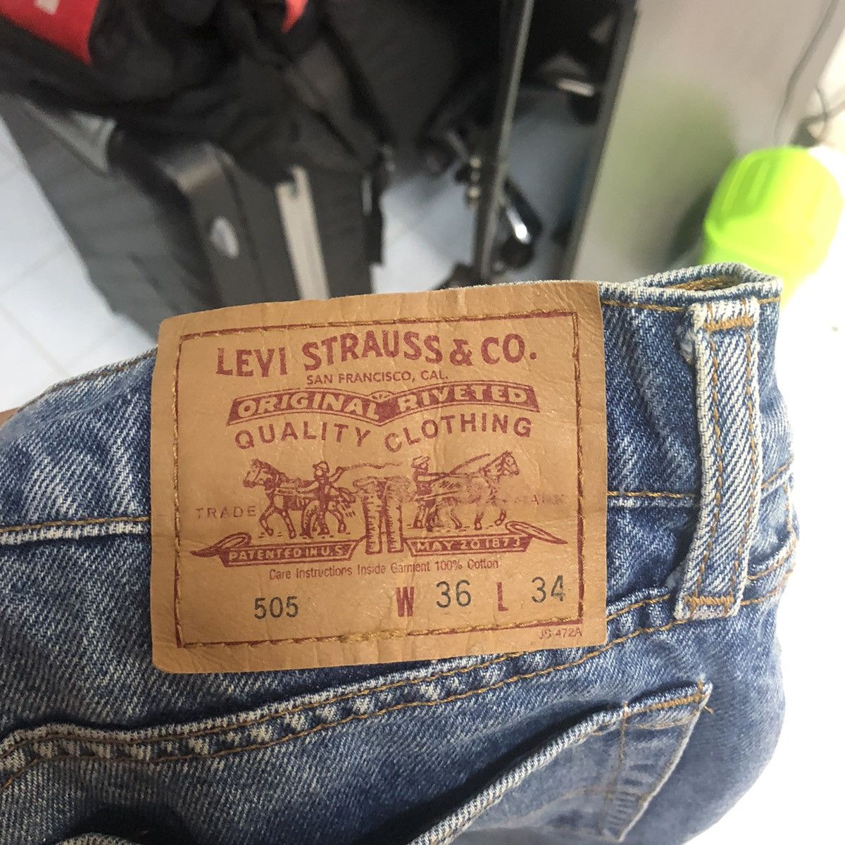 Levi's DL Levis 505 Blue Denim Pants #C302 Size US 36 / EU 52 - 18 Thumbnail