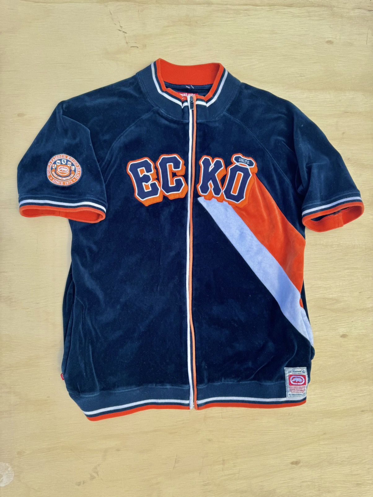 Ecko Unltd. × Rap Tees × Vintage Vintage Eckō 2000’s Velour Y2K Rap Hip Hop Zip Jersey Size US L / EU 52-54 / 3 - 1 Thumbnail