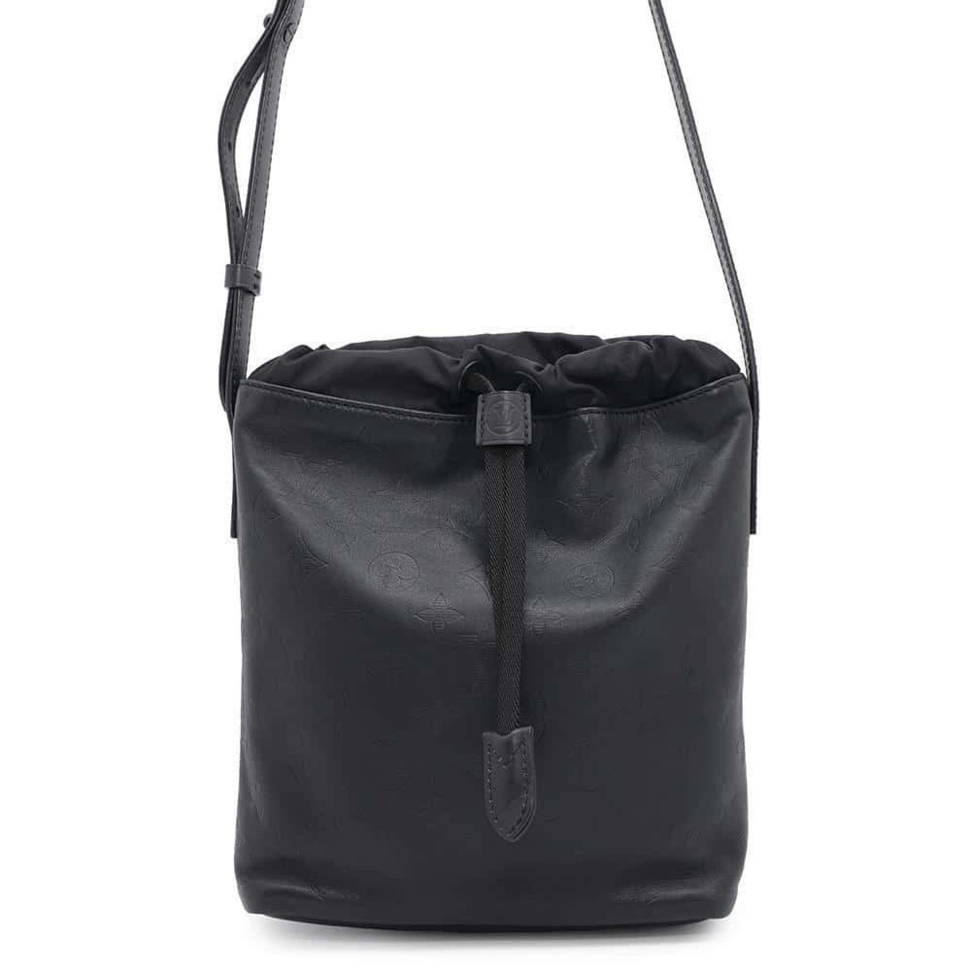 Louis Vuitton Shoulder Bag Monogram Shadow Nano M43875 Louis Vuitton Shibuya Pop-Up Exclusive Black, Women's
