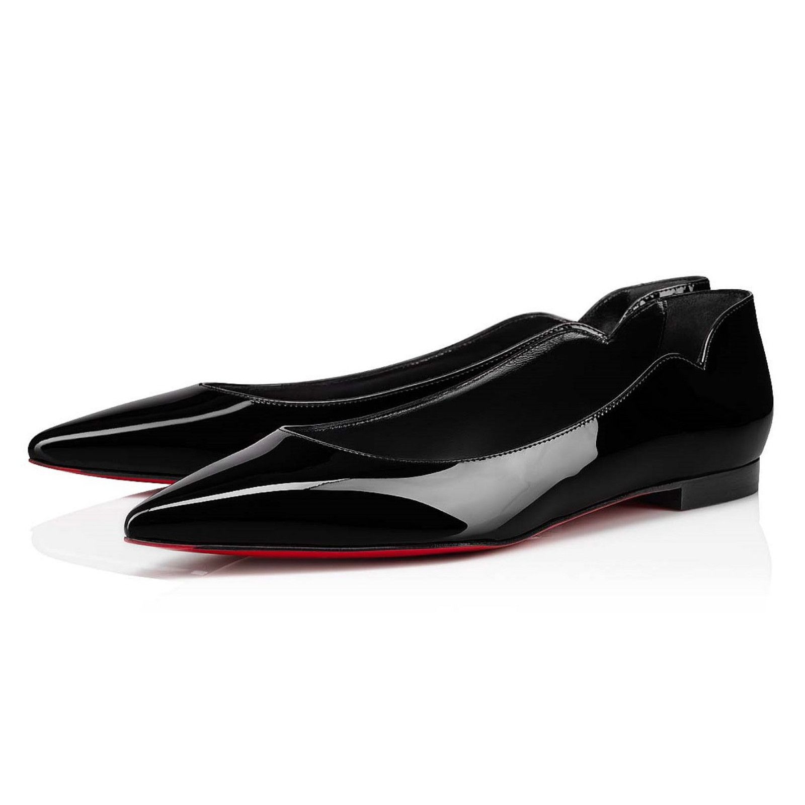 Christian Louboutin Christian Louboutin Hot Chickita Flat Black Patent Leather Size US 11 / IT 41 - 1 Thumbnail