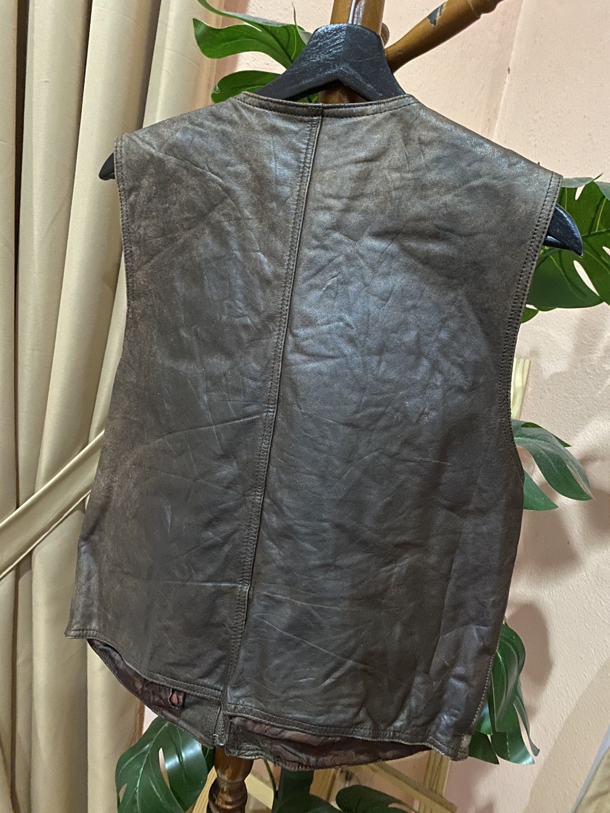 Other Vintage Big Bear Leather Utility Vest Multi-Pocket Zip Front Size US M / EU 48-50 / 2 - 12 Thumbnail